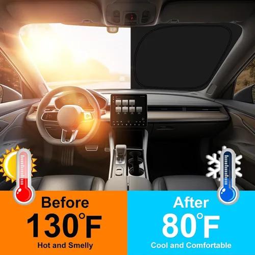 Vista 5 de Parasol para parabrisas para BMW X1 E84 2016-2024 2025, accesorios – Cubierta de parasol para parabrisas de ventana delantera, ajuste personalizado