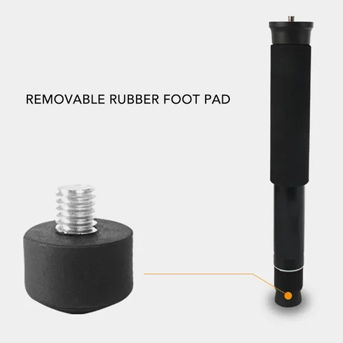 Vista 4 de Monopod de cámara de 62 pulgadas, monopie resistente de 8 secciones, poste de senderismo de aluminio para fotografía con tornillo de conversión