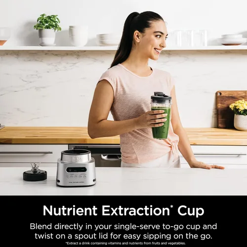 Vista 22 de Ninja Blender and Food Processor Combo, Foodi Power Blenders For-Kitchen and Personal Size, Smoothie Maker, 6 Functions for Spreads, Shakes and