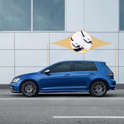 Vista 6 de Cámara de visión trasera inalámbrica. Montaje en placa de matrícula. Ayuda al estacionar e ir marcha atrás. Con pantalla de visionado en espejo