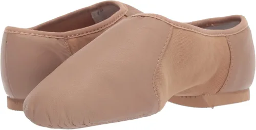 Vista 7 de Bloch Dance Neo-Flex Slip On Zapatos de jazz de cuero para niños Canela
