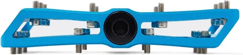 Vista 3 de Berm Platform Bike Pedales - Pedales planos de aluminio ligero para MTB y BMX Azul