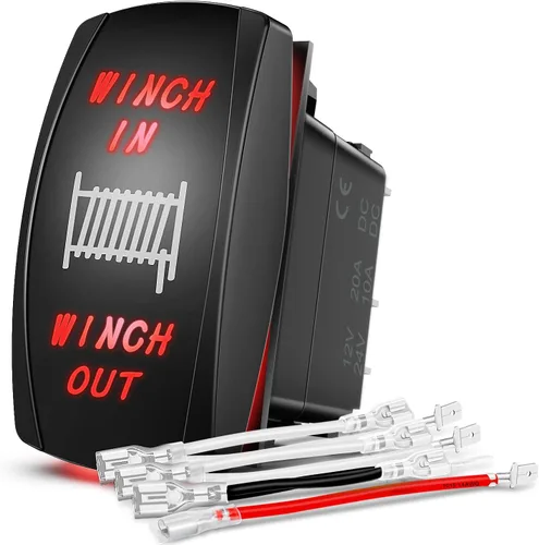 Vista 22 de Nilight 90005B Interruptor Basculante Láser Momentáneo de 7 Pines para Cabrestante en Kit de Arnés de Cableado para Cabrestante 20A/12V 10A/24V