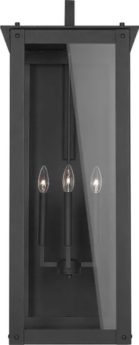 Vista 13 de Capital Lighting 934611OZ Hunt - Farol rectangular de pared para exteriores, cristal transparente, 1 luz de 100 vatios, 15 pulgadas de alto x 6