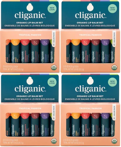 Vista 9 de Cliganic USDA Bálsamo labial orgánico – 100% mantequilla natural, para labios agrietados y secos