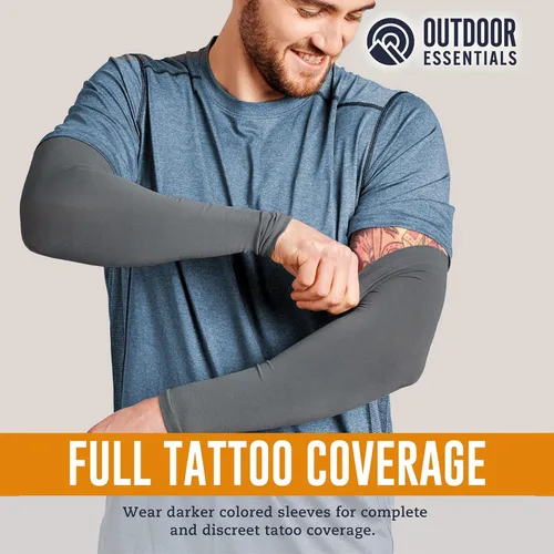 Vista 35 de Mangas de compresión de enfriamiento para hombres y mujeres, con protección solar UV UPF 50, paquete múltiple, mangas protectoras de brazos