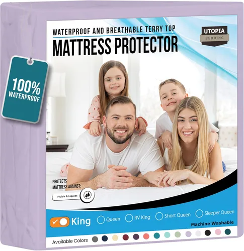Vista 10 de Utopia Bedding – Protector impermeable de colchón tamaño individual, funda de colchón de terry premium de 200 GSM, transpirable, estilo ajustado