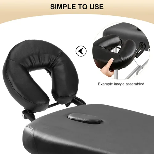 Vista 5 de VARIPOWDER Mesa de masaje ajustable con cojín de almohada, mesa de masaje, silla de cama, reposacabezas y almohada facial, plataforma de masaje