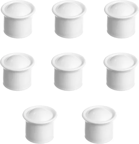 MroMax 8 remates de barra de cortina para barra de 1-116 pulgadas, remates de repuesto para barras de cortina de 1.102 in, remates de plástico