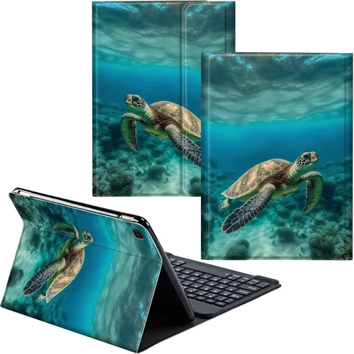 Vista 47 de Funda para Samsung Galaxy Tab S6 Lite 2022/2020 Teclado inalámbrico desmontable y cubierta de soporte de piel sintética Funda protectora para Audio