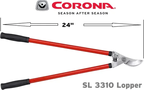 Vista 3 de Corona SL 3310 Bypass Lopper, 24" Asas de Acero, 1-12" Corte