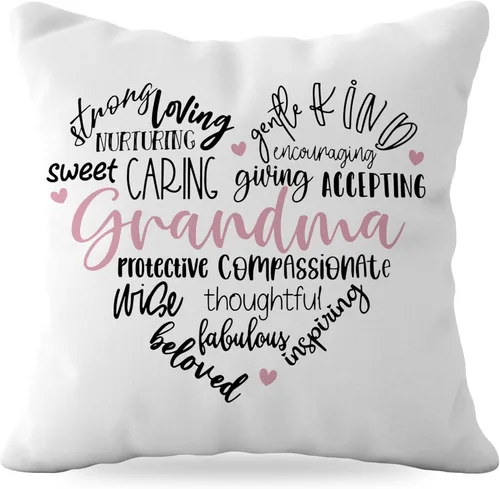 Vista 8 de Mimi Gifts - Fundas de almohada de 18 x 18 pulgadas, funda de almohada Mimi, abuela