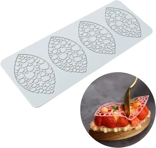Vista 17 de TUKE Moldes de encaje para decoración de pasteles, moldes de silicona de hojas 3D para hornear moldes de gomitas, moldes de fondant de arcilla