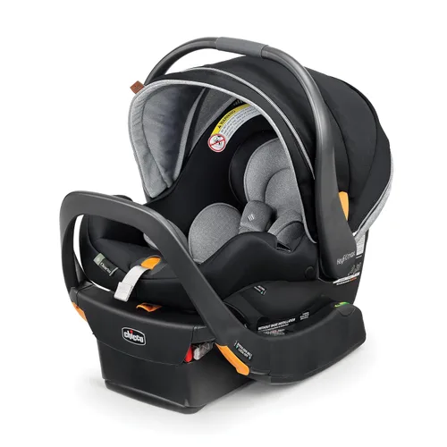 Chicco KeyFit Max Zip ClearTex Asiento y base de automóvil para bebés, asiento orientado hacia atrás para bebés de 4 a 30 libras, soporte para