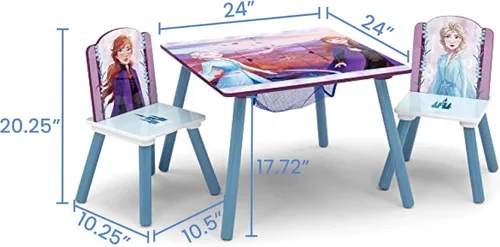 Vista 6 de Delta Children - Juego de mesa y sillas para niños con almacenamiento