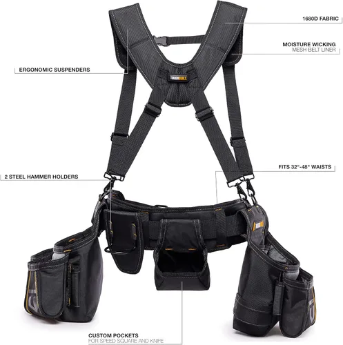Vista 2 de ToughBuilt - Plataforma de suspensión Framer con bolsillos - Bolsillos resistentes, ergonómicos, personalizados - (TB-303-6)