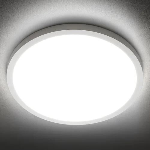 Vista 17 de SunRider Lámpara de Techo LED de Montaje Empotrado, 6000K Blanco Frío, 2400LM, 30 cm 24W Luces Planas Redondas Modernas, Lámpara de Panel