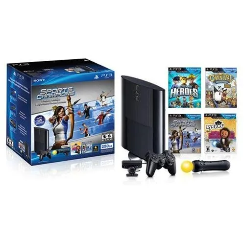 Vista 2 de Sony PS3 Sports Champions Move System Bundle w Heroes and Carnival Island