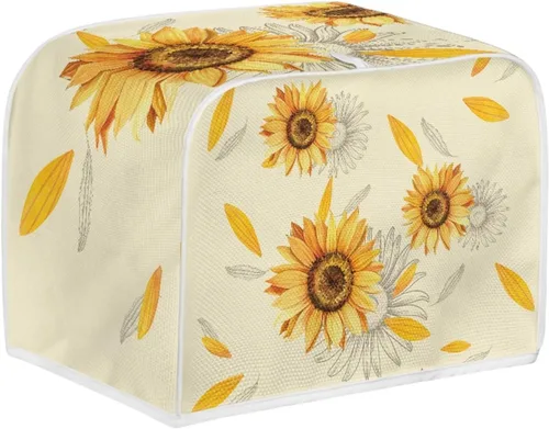 Vista 12 de Dreaweet Cubierta abstracta para tostadora de margaritas, protección contra el polvo, cubierta para hacer pan, resistente a las manchas, lavable a