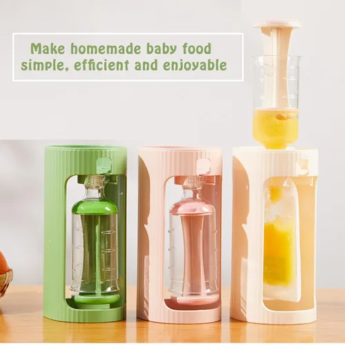 Vista 2 de PandaEar Estación de compresión para almacenamiento de alimentos de puré de bebé, máquina de llenado de bolsas de alimentos para bebés con 10