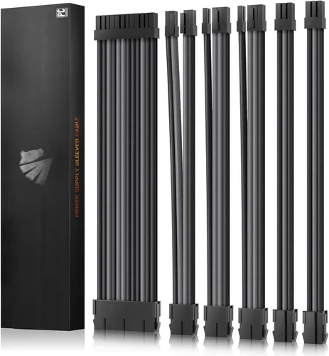 Vista 14 de ASIAHORSE Cables de alimentación de extensión de cable PSU 16AWG, cable de extensión de manga modificada para requisitos particulares de la fuente