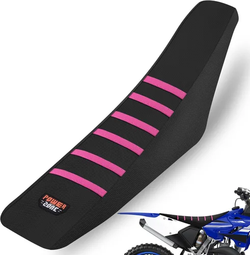 Vista 13 de Universal Funda de Asiento para Moto de Cross - Fundas de Asiento de Goma Suave Acanalada para Motocross Enduro Azul