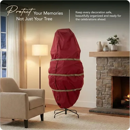 Vista 2 de Covermates Keepsakes - Bolsa vertical de almacenamiento para árbol de Navidad, árboles resistentes para cubiertas de clósets, poliéster 300D