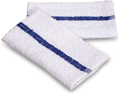 Vista 2 de Toallas básicas de primera calidad, 100% algodón hilado en anillo, color blanco, 12 unidades (1 docena)