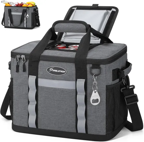 Vista 8 de Maelstrom Collapsible Soft Cooler Bag,35/55/75 Cans Beach Cooler with Flip Top Lid, Ice Chest, Leakproof & Portable for Beach, Camping, Road Trips &