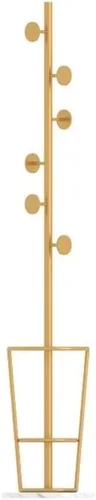 Floor Coat Rack Space-Saving 6 Hooks Iron Coat Rack Nordic Creative Marble Base Coat Stand With Umbrella Stand Home Bedroom Storage Clothes Hanger