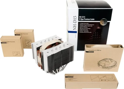 Vista 4 de Noctua NH-D15 6 tubos caloríferos con ventiladores Dual NF-A15 de 140 mm