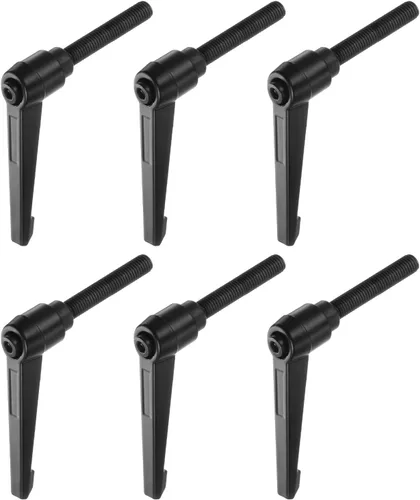 Vista 13 de HARFINGTON 6 manijas de palanca de sujeción ajustables M6 x 0.630 in rosca macho perillas de tornillo giratorio bloqueo de trinquete de liberación