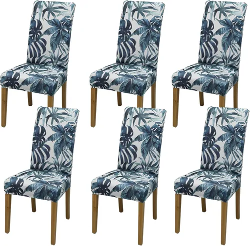 Vista 149 de Fundas para Sillas de Comedor, Juego de Fundas para Sillas de Comedor de 4 Piezas, Fundas Elásticas para Sillas de Cocina, Fundas para Sillas
