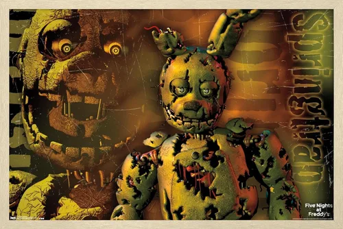 Vista 7 de Trends International Five Nights at Freddy's - Póster de pared Springtrap, 14.725 x 22.375 pulgadas, versión con marco de madera tipo granero