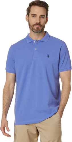 Vista 27 de Polo de piqué de algodón sólido para hombre con pequeño Pony Gris jaspeado