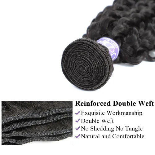 Vista 72 de Extensiones individuales de cabello humano rizado virgen brasileño Jerry rizado ondulado, un paquete de extensiones de cabello sin procesar grado