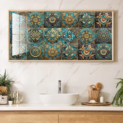 Vista 11 de Alwayspon Adhesivo para azulejos de pared moriscos para despegar y pegar, calcomanías de vinilo autoadhesivas para azulejos de cocina y baño, 4 x 4