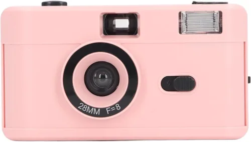 Vista 11 de Zyyini Cámara de película de 1.378 in, cámara de película reutilizable de 1.378 in con flash, película vintage compatible con película en blanco