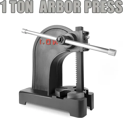 Vista 6 de Prensa de eje de 2 toneladas de alta resistencia, prensa de eje manual, altura máxima de 8.5 pulgadas, prensa de escritorio de hierro fundido