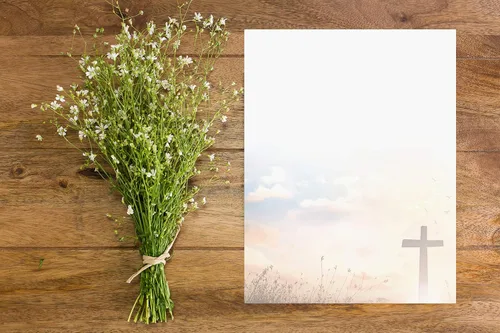 Vista 3 de Papelería religiosa escénica - Paquete de 48