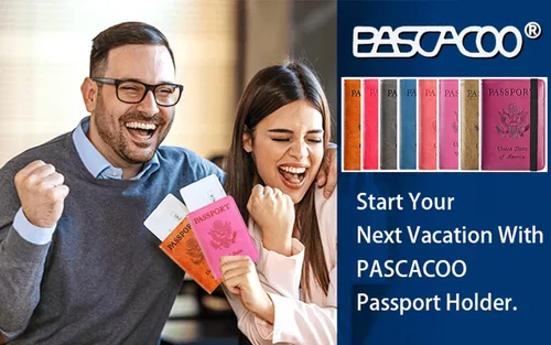 Vista 9 de Funda para pasaporte, cartera, artículos esenciales de viaje, con bloqueo RFID, funda de piel para tarjetas de viaje internacionales, accesorios