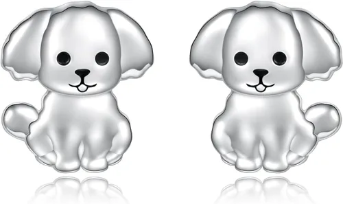 Sterling Silver Dogs Stud Earrings Beagle Corgi Chihuahua Dachshund French Bulldog German Shepherd Poodle Mom Breed Puppy Jewelry for Daughter