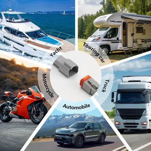 Vista 5 de DT - Kit de conectores Deutsch de 2 pines impermeables, conectores eléctricos automotrices con cable macho y hembra de 14 AWG para automóvil