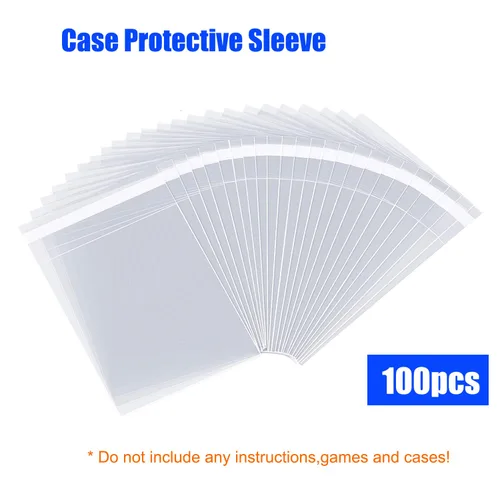 Vista 6 de ASTONEY 100 PCS Resealable Sleeve OPP Plastic Bags Compatible with Nintendo Switch Game Case, Resealable Protective Sleeves Compatible with Nintendo