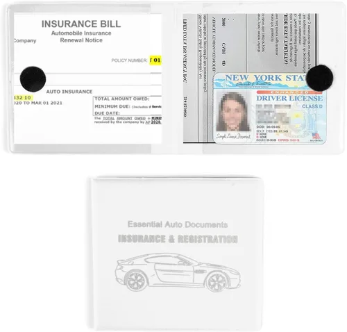 UYYE - Tarjetero para registro y seguro de automóvil, organizador de guantera de vehículo, accesorios de auto de interior para documentos, tarjetas,