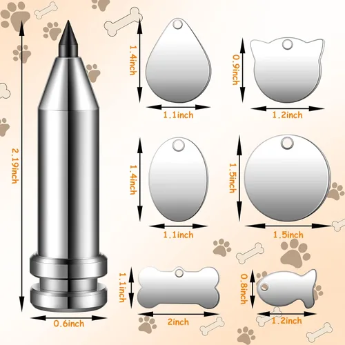 Vista 4 de Zhehao Herramienta de grabado con punta de grabado, herramienta de grabado con 6 piezas de metal surtido de estampación en blanco compatible