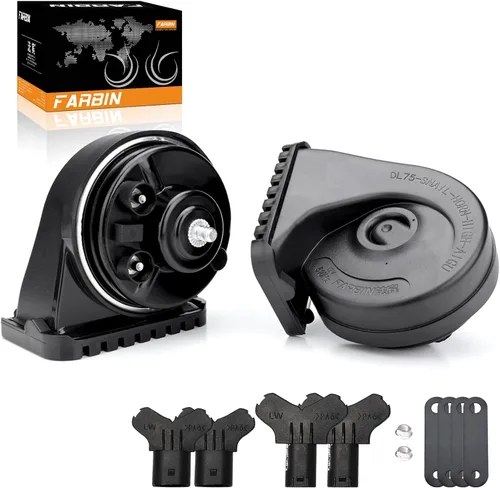Vista 11 de FARBIN Bocina de coche compatible con Toyota/Lexus/Subaru 12V impermeable bocinas automáticas fuertes con enchufe de bocina de 1 a 2
