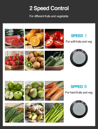 Vista 3 de Máquina exprimidora, extractor centrífugo de 800 W, con conducto de alimentación de boca ancha de 3 pulgadas para frutas y verduras, fácil de Azul