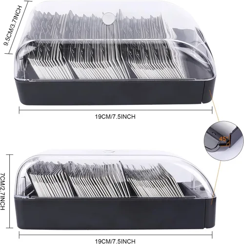 Vista 5 de Eagle Caja de tarjetas de visita, pulsador, almacenamiento de hasta 550 tarjetas (mediana)