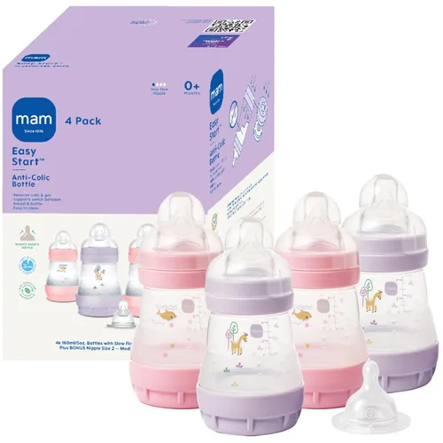 Vista 13 de MAM Easy Start Biberones anticólicos para bebés, flujo extra lento, biberón de silicona tipo seno para lactancia, reduce el cólico, los gases